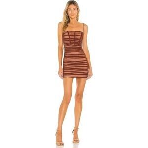 Nookie Womens Chocolate Brown Mecca Mini Dress XS